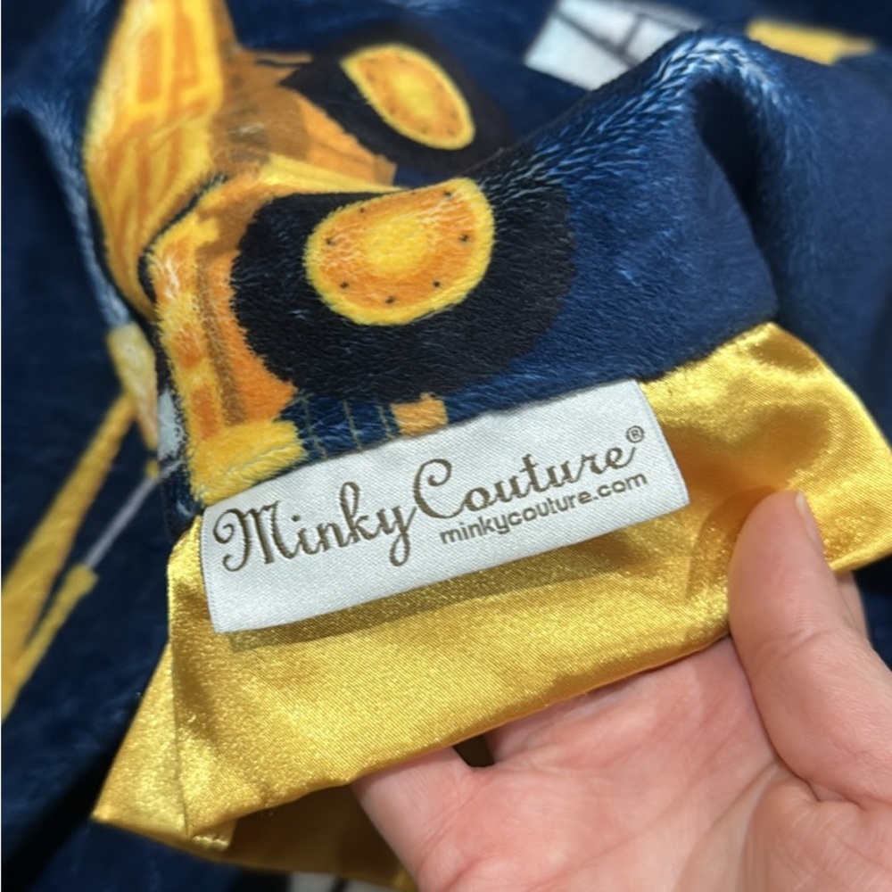Minky Couture Blue and Gold Blanket